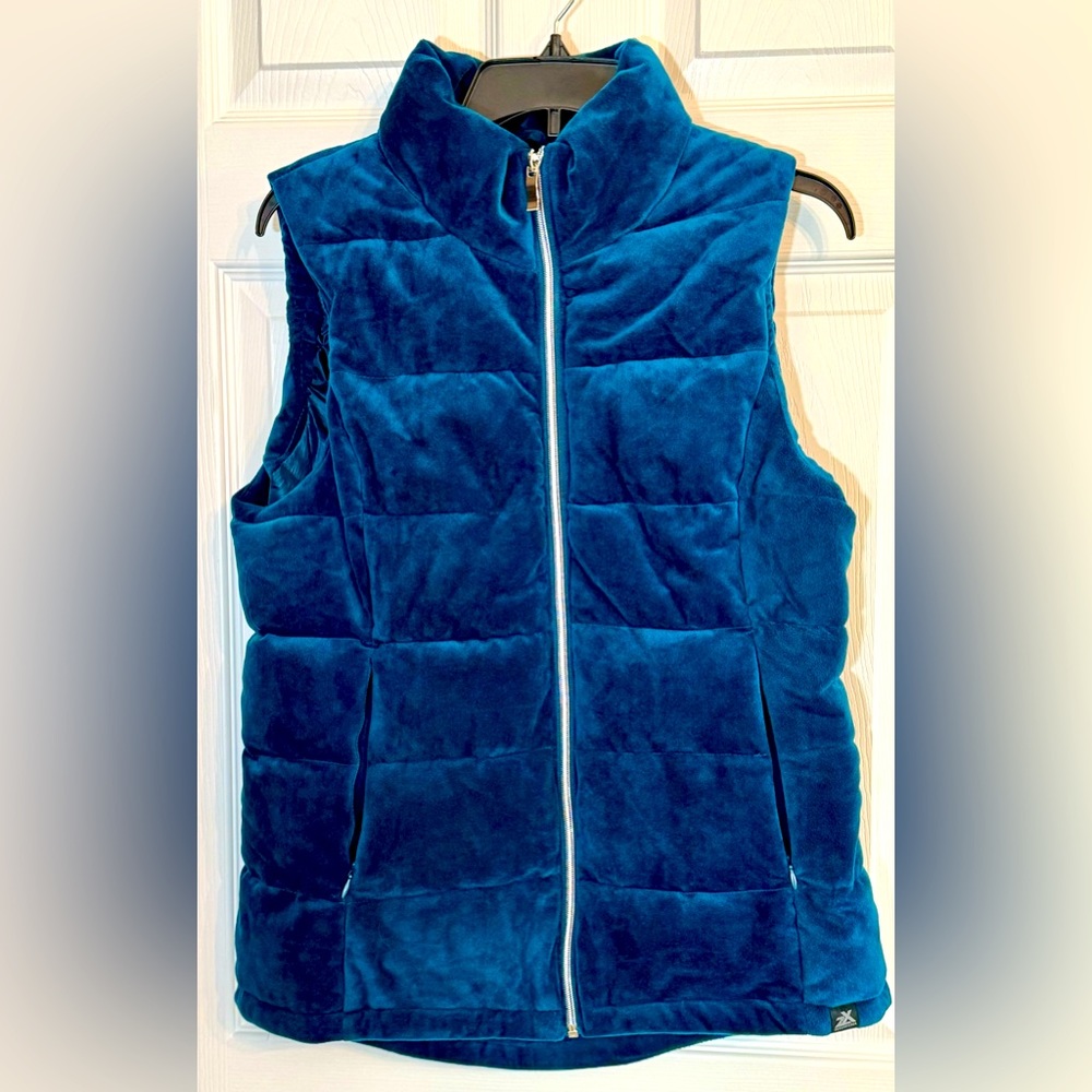 Zeroxposur Plush Quilted Full Zip Teal Outerwear Vest Outdoor Activewear Medium - Picture 4 of 8